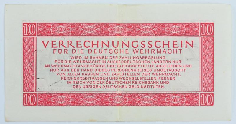 German Wehrmacht Banknote 10RM