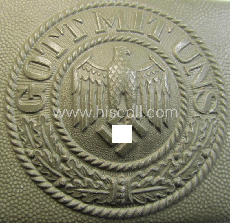 WH (Heeres) aluminium-based belt-buckle (ie. 'Koppelschloss für Uffz. u. Mannschaften des Heeres')