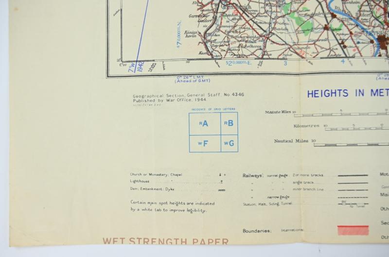 British WW2 Roadmap Dusseldorf Germany