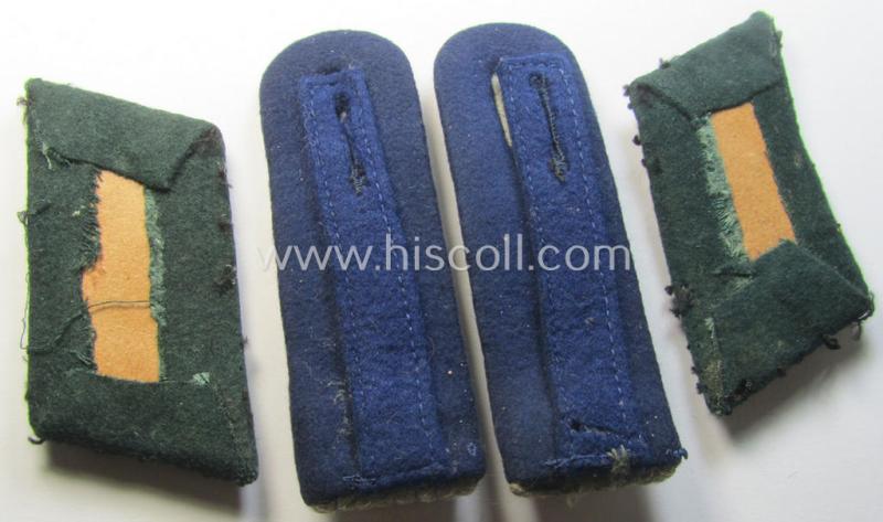 4-pieced WH (Heeres) officers'-type insignia-set as intended for an: 'Oberleutnant u. Arzt u. Mitglied der Sanitäts-Truppen'