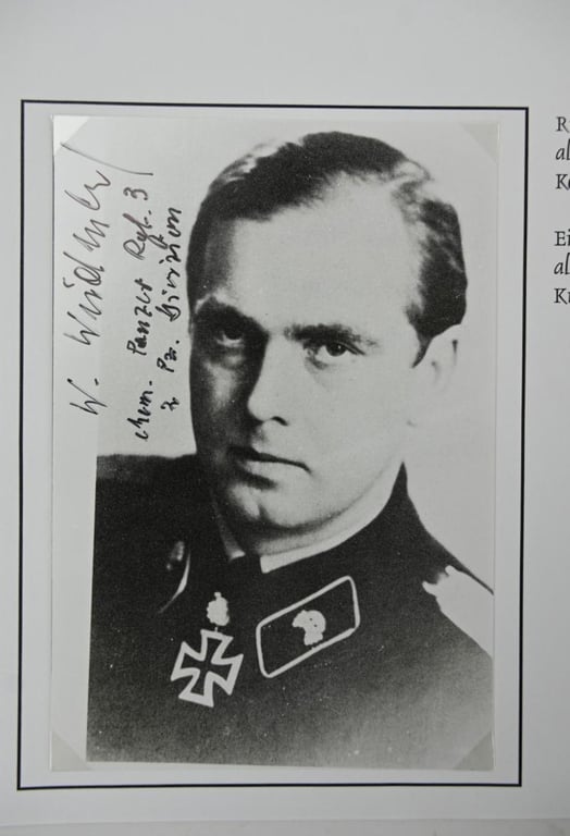 Signature of Wehrmacht Heer KC&OLC Recipient 'Wilhelm Weidenbrück'
