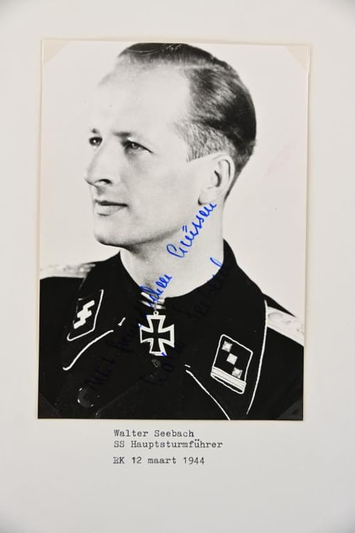 Signature of Waffen-SS Knight's Cross Recipient 'Walter Seebach'