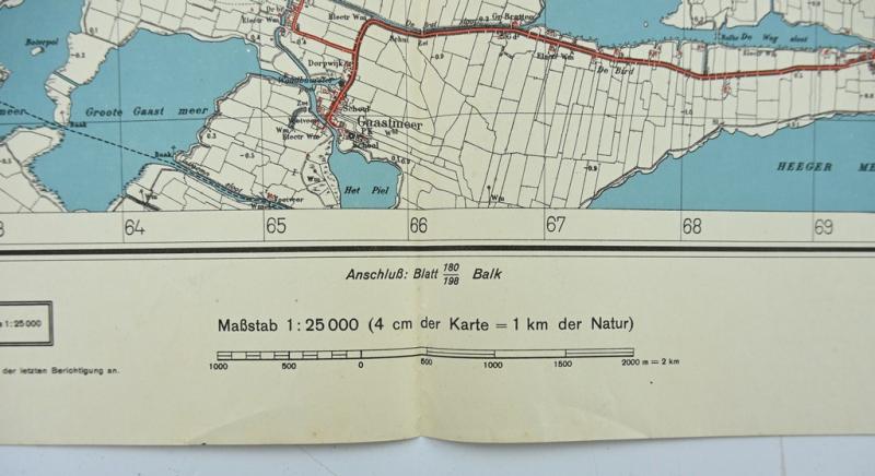 German Mapcard of 'Bolsward' Holland