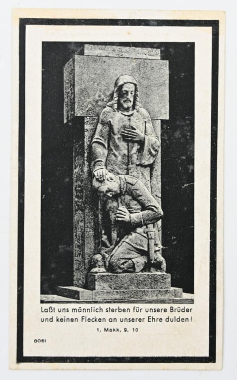 German WH Deathcard 'Heinrich Redeker'