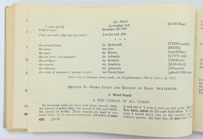 US WW2 German Lanquage Guide Booklet 1944