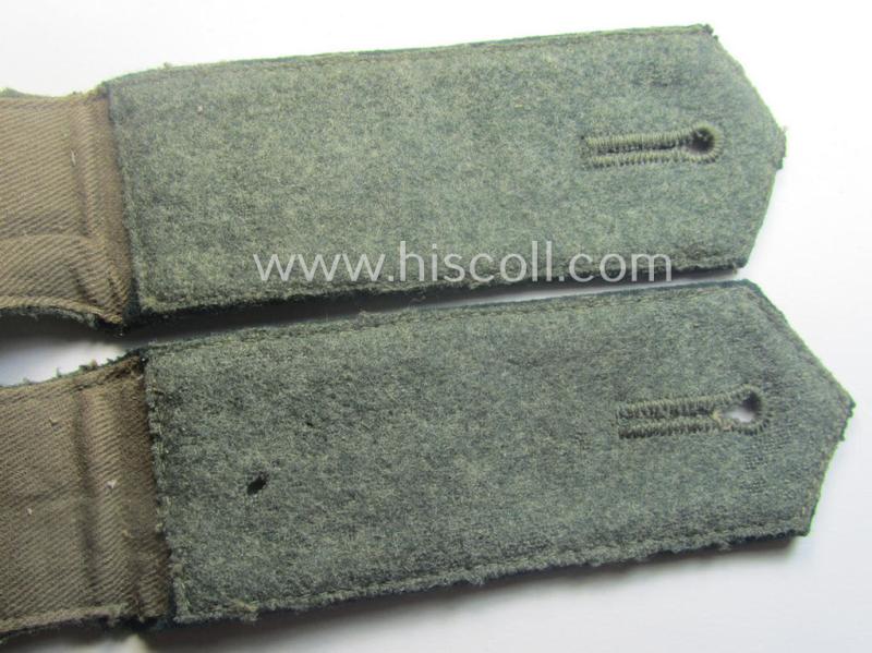 Pair of WH (Heeres), neatly 'cyphered', so-called: 'M36- o. M40'-pattern and/or pointed-style) EM-type shoulderstraps: 'Sld. des Nachschub-Abtlgs. 12'