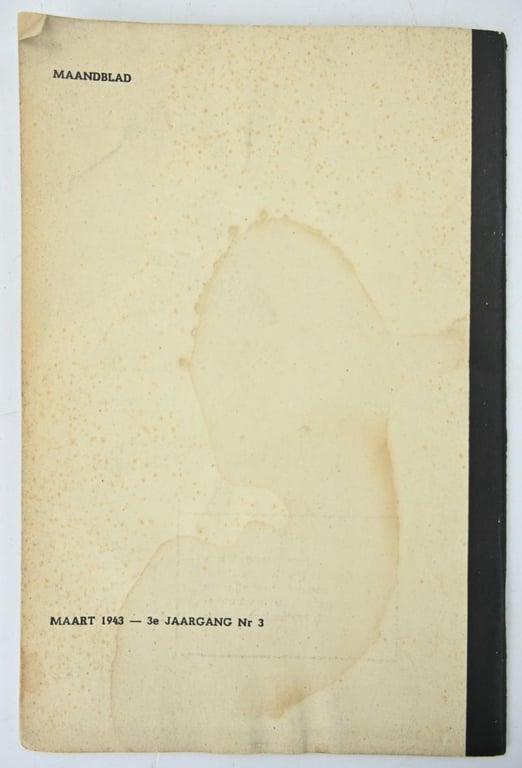 Dutch SS Booklet 'Vormingsbladen' Lentemaand 1943