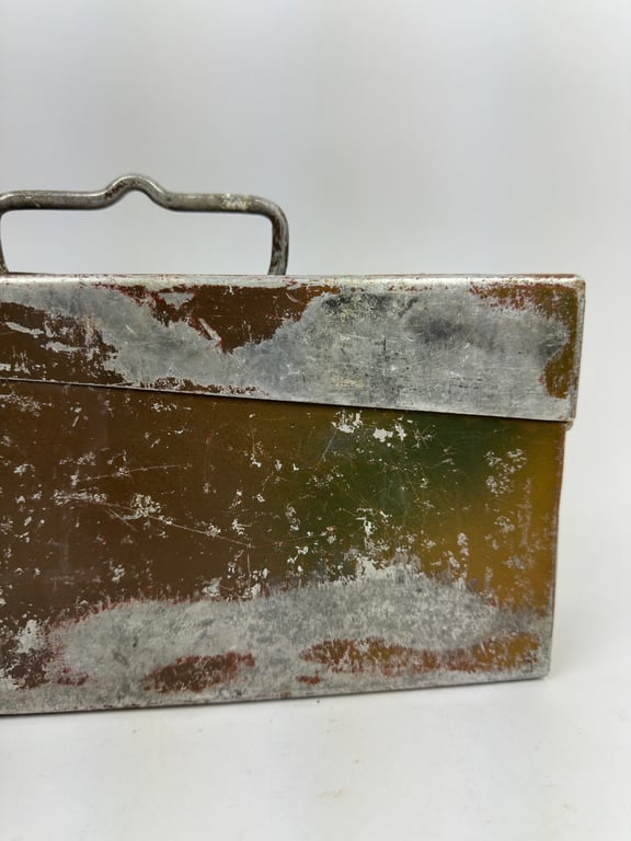 WW2 German aluminum  MG34/42 3 Tone camouflaged "Patronenkasten"