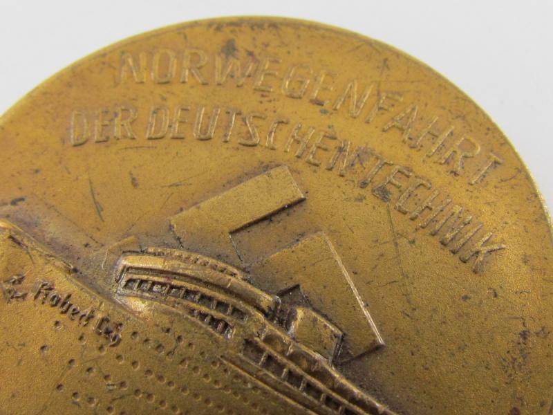 A 1939 Voyage Of The KdF Cruise Ship "Robert Ley" To Norway Medal