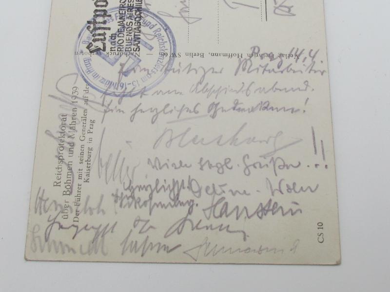 Postcard : Reich Protectorate over Bohemia and Moravia 1939