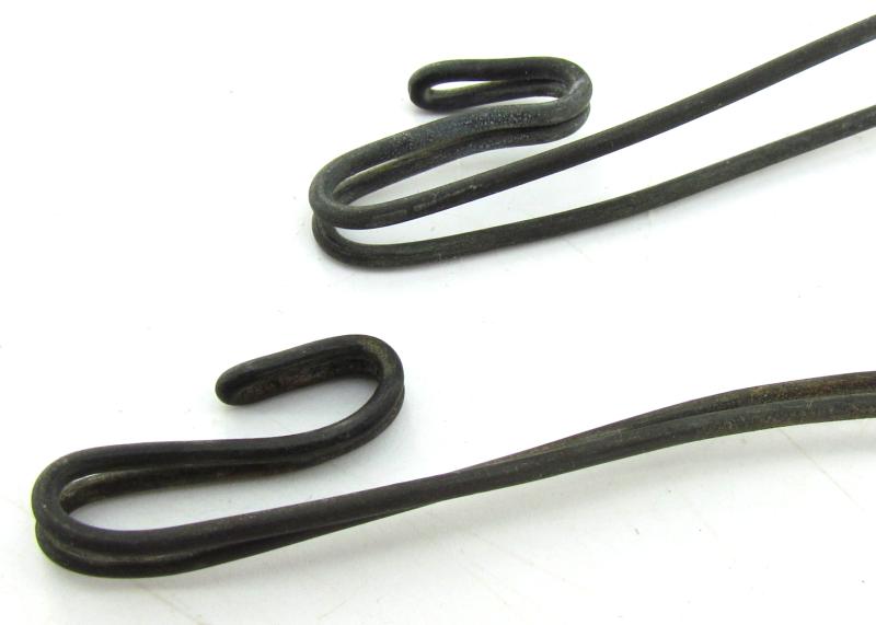 Complete late war German helmet net with attachment hooks