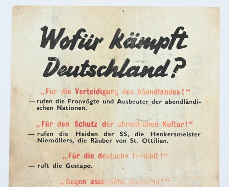 Allied WW2 Droppingsflyer 'Deutschland Erwache'