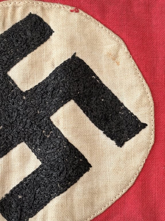RARE GERMAN WWII ALLGEMEINE SS EARLY EXAMPLE COTTON ARMBAND PRE 1933.