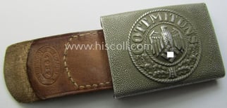 WH (Heeres) 'standard-pattern', field-grey-toned- and aluminium-based belt-buckle being...