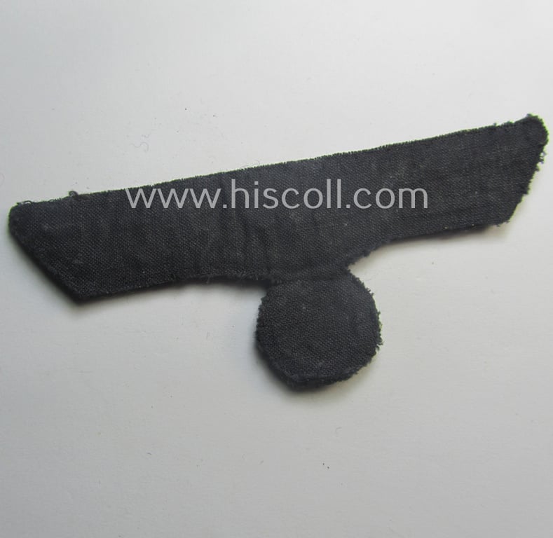 'Variant'-pattern, WH (Heeres) officers'-type, machine-embroidered breast-eagle (ie. 'Brustadler für Offiziere') as was executed in bright-silverish-coloured linnen ie. braid as was intended for usage on the various officers'-pattern tunics