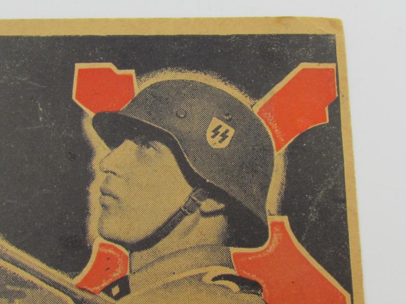 Postcard :'Waffen SS Recruitment' Wallonië