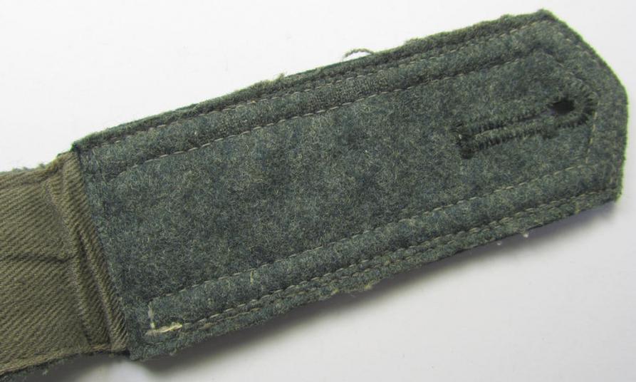 Neat - albeit regrettably single! - WH (Heeres), early- (ie. pre-war-) period, 'M36'-pattern- (ie. pointed-styled-) 'cyphered' shoulderstrap, as was intended for an: 'Unterwachtmeister des Artillerie-Regiments 63'