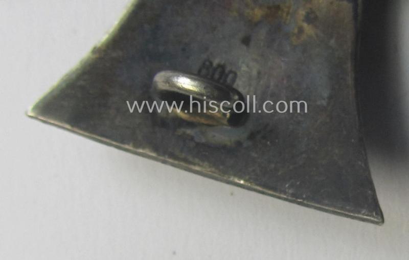 WWI-period 'Eisernes Kreuz 1. Klasse' being a truly converse-shaped and/or genuine silver-based- (ie. '800'-marked!) example that is void of a makers'-designation