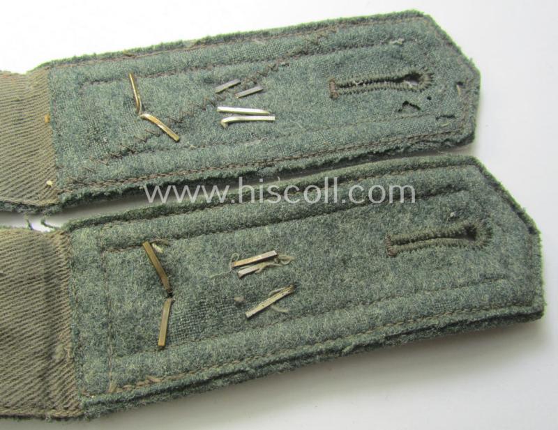 Pair of WH (Heeres), early- (ie. pre-) war-period, 'M36'-pattern (pointed-styled!) and generic-pattern, 'cyphered' NCO-type shoulderstraps as was intended for a: 'Feldwebel des Infanterie-Rgts. 19'