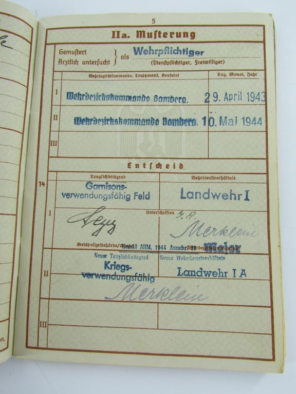 Pre-War Early Type Wehrpass With Cover