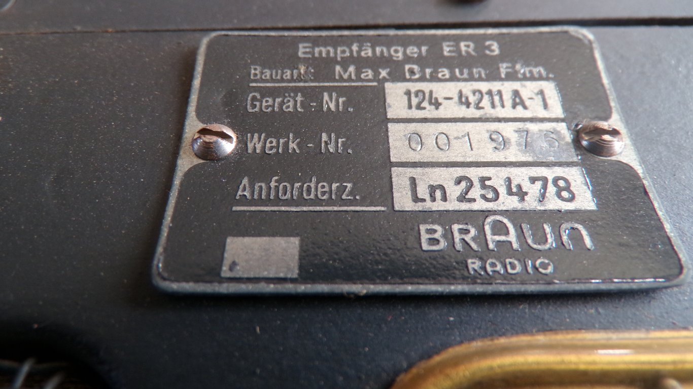 Luftwaffe Empfänger ER3 (radio receiver ER3)
