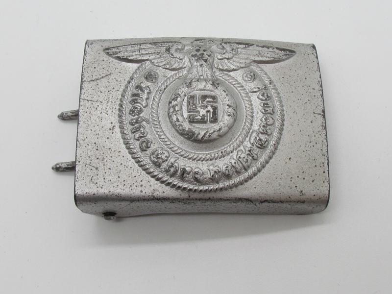 Unmarked Steel Waffen-SS buckle by Overhoff