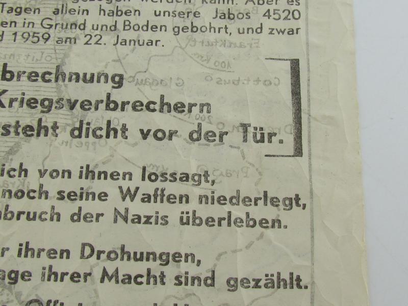 Allied Propaganda Leaflet “Die Russen sind da!” (CT-45), January 1945