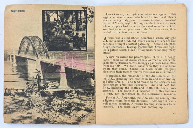 US WW2 82nd Airborne Division Booklet