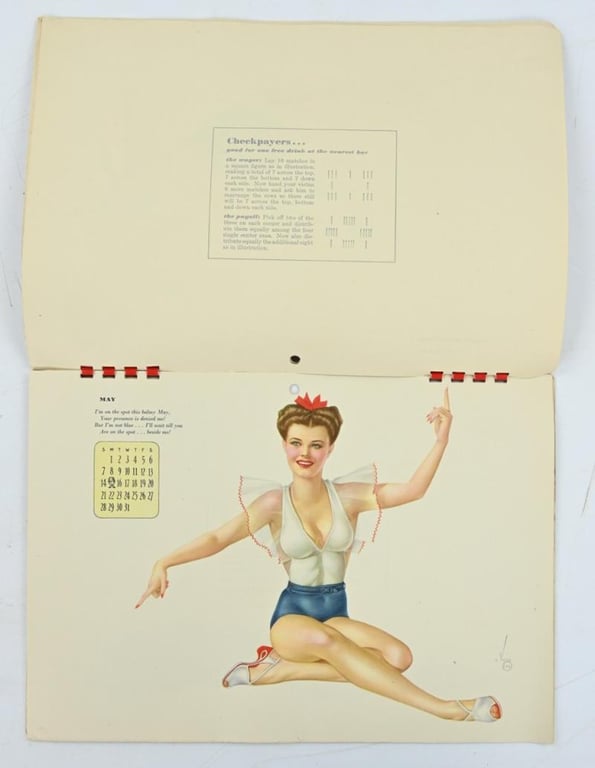 US WW2 Pin-Up Kalender 1943