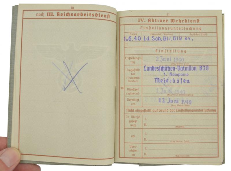 German WH Wehrpass with Cover 'Albert Fuchs'