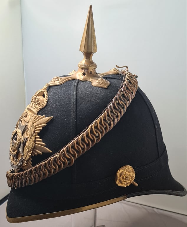 1903 “Sherwood Forester’s  Officers Blue Cloth Helmet.