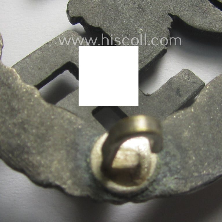 WH (Luftwaffe) 'Flugzeug-Beobachter-Abzeichen' (ie. observers'-war-badge) being a neatly maker- (ie. 'PM'- ie. 'Paul Meybauer'-) marked and/or: typical zinc- ie. 'Feinzink'-based example
