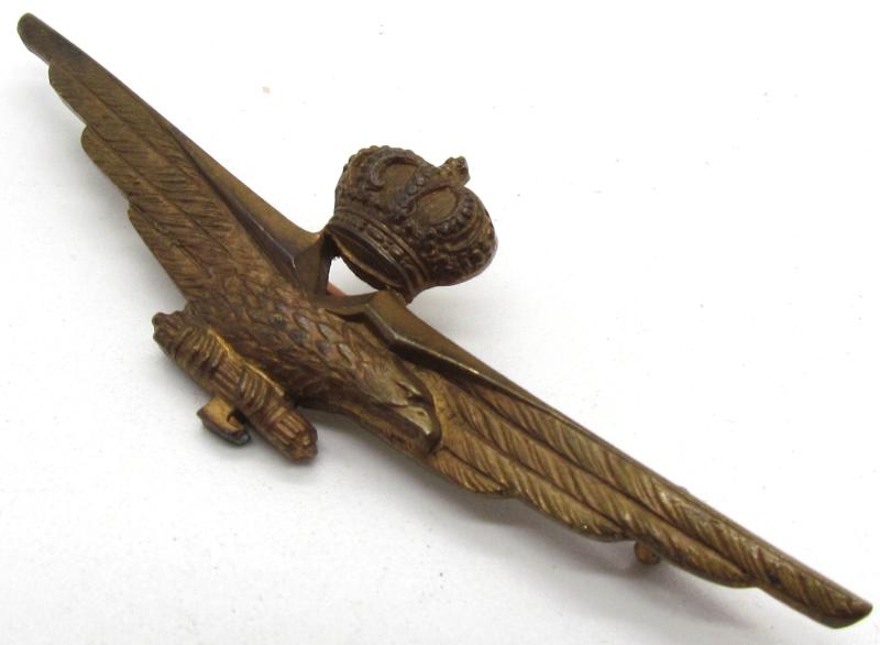 Original Italian Regia Aeronautica Pilot Badge – Kingdom of Italy (Fascist Period, 1920s–1943)