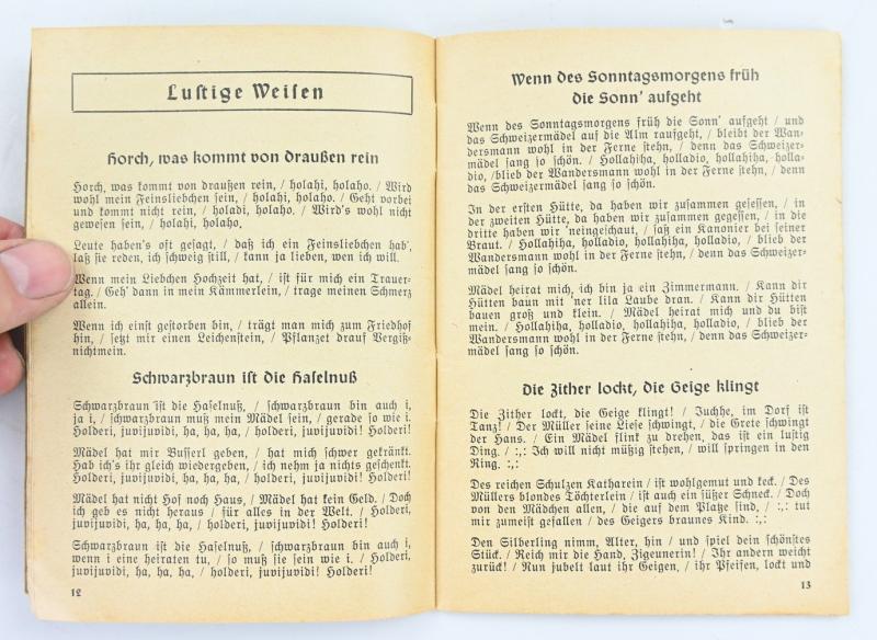 German Third Reich NSDAP Songbook