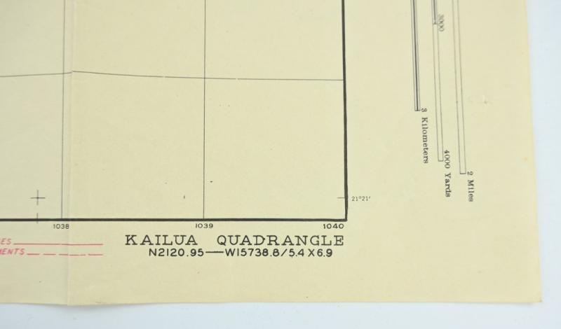 USAFICPA WW2 Mapcard Hawaii