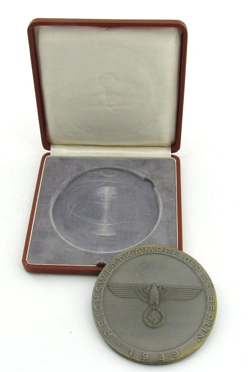 SA Reichswettkämpfe Berlin 1939 Prize Plaque (Third Prize)
