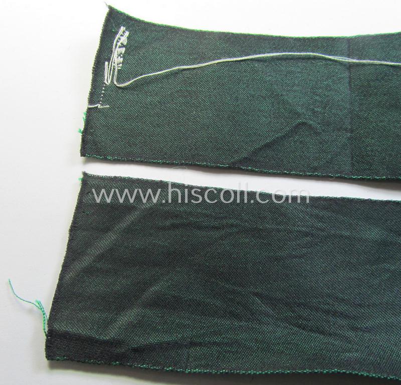 Attractive - and very scarcely found! - neatly 'BeVo'-woven, enlisted-mens'- (ie. NCO-) pattern so-called: 'L.S. Warndienst' cuff-title (ie. 'Ärmelstreifen')