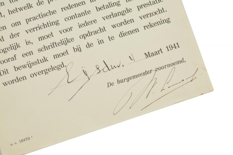 Dutch Leaflet 'Order Payment German Army'