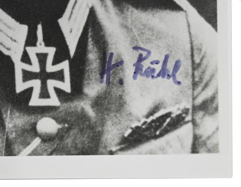German Knight's Cross Recipient Portrait picture with signature 'Heinrich Ruhl'