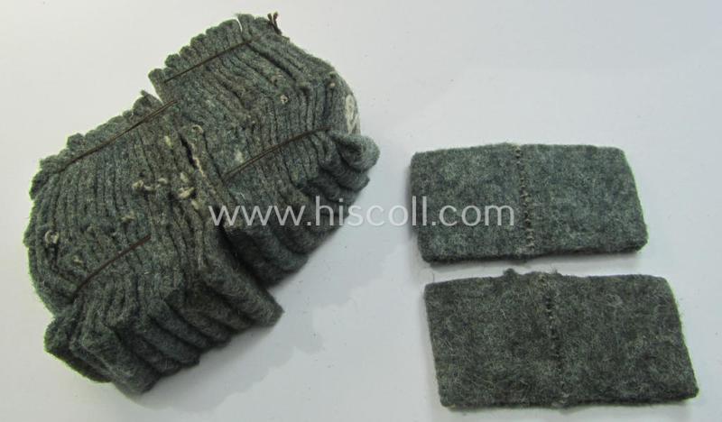 Fully matching pair of WH (Heeres) 'Infanterie'-related, so-called: regimental shoulderstrap-'slip-ons' (ie. 'Schulterstück-Überschuben') as was intended for usage by a: 'Soldat des Infanterie-Regiments 129'