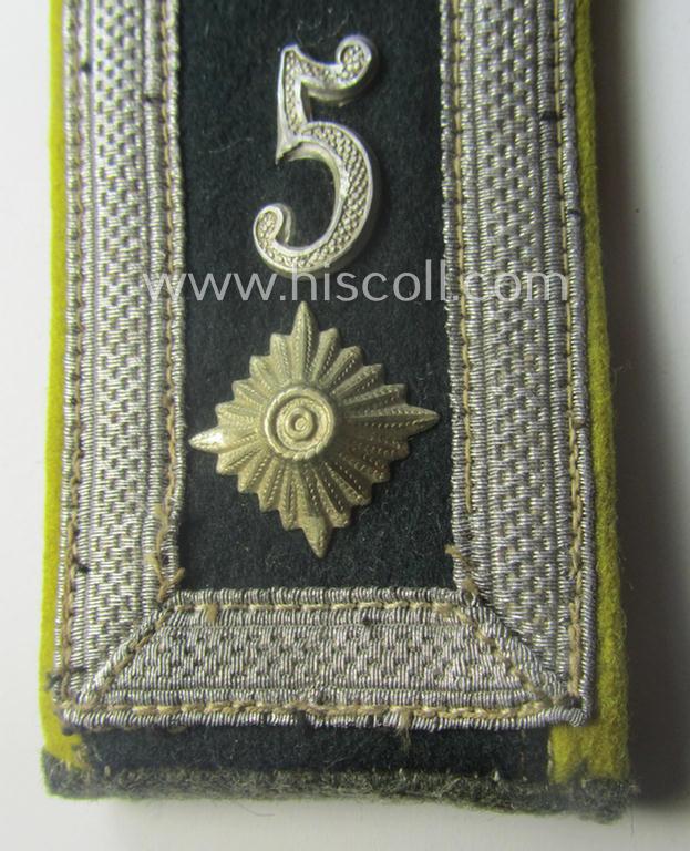 Single, WH (Heeres) NCO-type (ie. 'M36-/M40'-pattern, 'cyphered' shoulderstrap: 'Feldwebel des Nachrichten-Abts. 5'