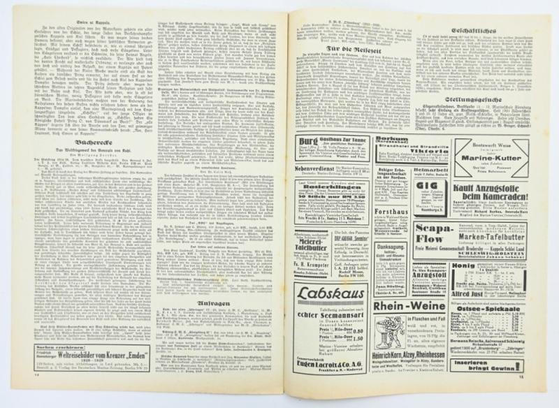 German Reichsmarine Magazine 1930