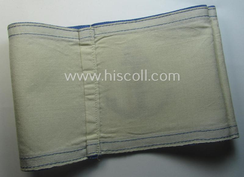 Attractive - and actually rarely encountered! - WH (Kriegsmarine) armband (or: 'Dienstarmbinde') as was (I deem) specifically intended for (graduated!) staff-members within one of the naval officers'-cadet-schools