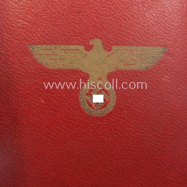 WH Austrian-occupation- (ie. 'Anschluss'-) medal: '13. März 1938' being a very attractive (albeit somewhat tarnished) example that comes stored in its bright-red-coloured- and/or typical non-maker-marked etui as issued