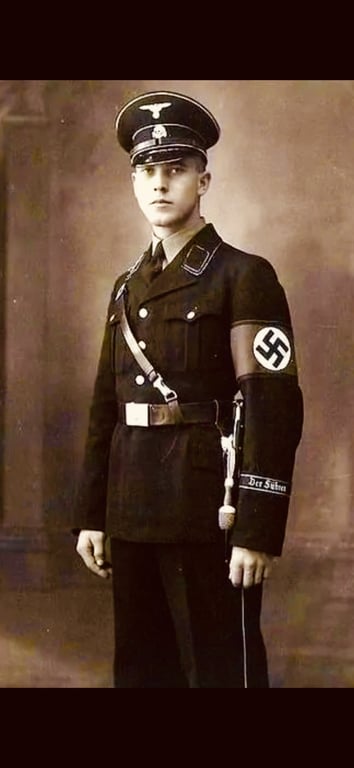 GERMAN WWII AUTHENTIC THIRD REICH ALLGEMEINE SS ARMBAND THICK WOOL WITH RZM SS PAPER TAG INSIDE.