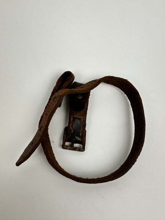 Late war leather German helmet chin strap