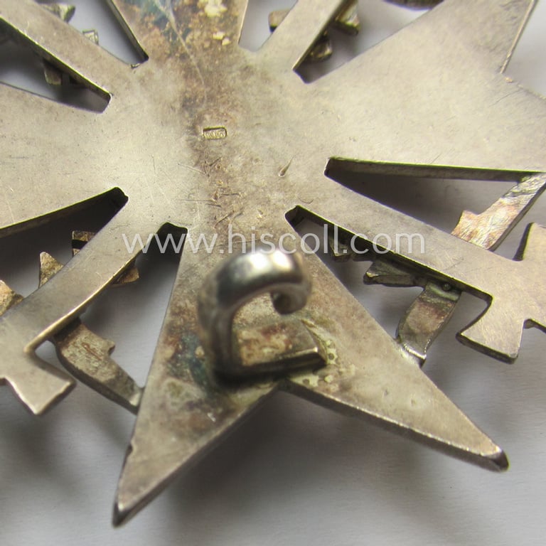 Stunning - just moderately worn but nevertheless rarely encountered! - 'Spanienkreuz mit Schwerten in Silber' being a clearly maker- (ie. '900'-) marked example that was produced by a to date unidentified maker (ie. 'Hersteller') (presumably 'Godet')