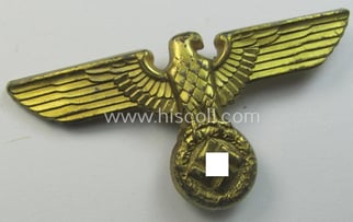 Golden-toned- and/or: aluminium-based - (political-styled) visor- (ie. 'Schirmmützen'-)...