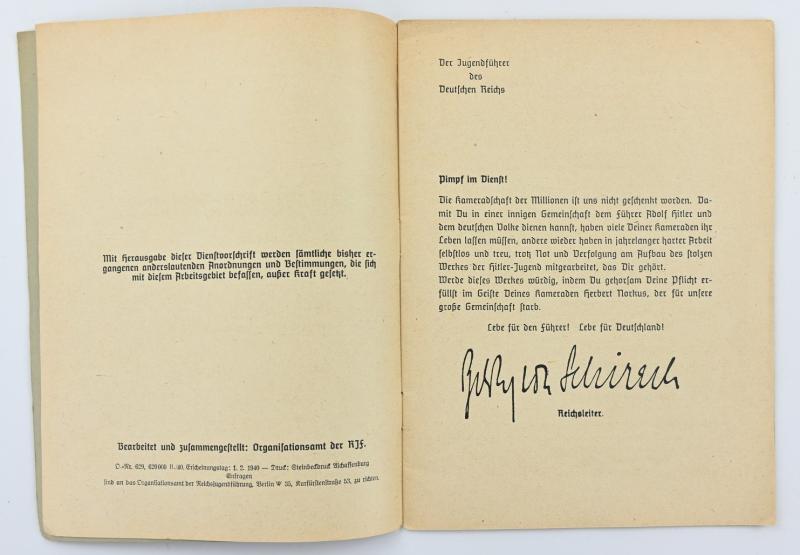 German Hitler Youth Booklet 'Der Jungvolkdienst'
