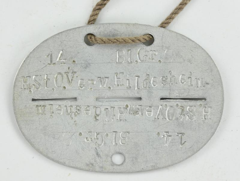 German WH HV Dog-Tag with Cord